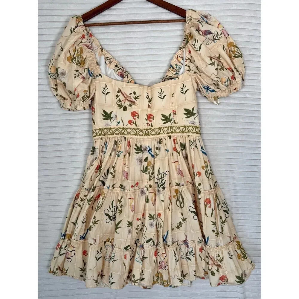 Agua by Agua Bendita Manzanilla Paraiso XL Cotton Floral Mini Dress NWT $510 - Picture 10 of 16